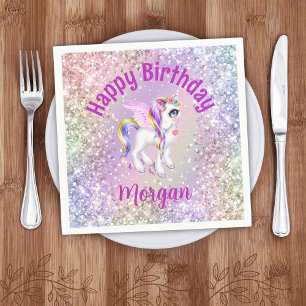 Magical Unicorn Geburtstagsparty Paper Serviette