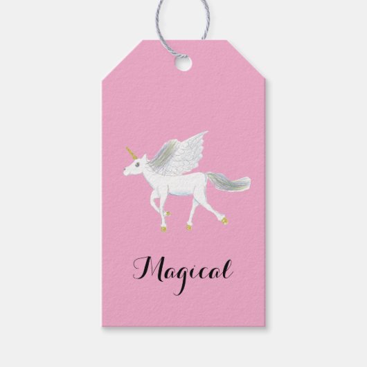 Magical Unicorn gift tag Geschenkanhänger (Vorderseite)