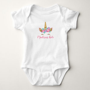 Magical Unicorn Girl Birthday One Piece Bodysuit Baby Strampler