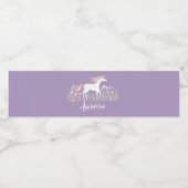 Magical Unicorn Girl Birthday Wasserflaschenetikett (Einzelnes Label)