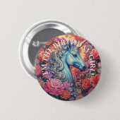 MAGICAL UNICORN GIRL BUTTON (Vorne & Hinten)