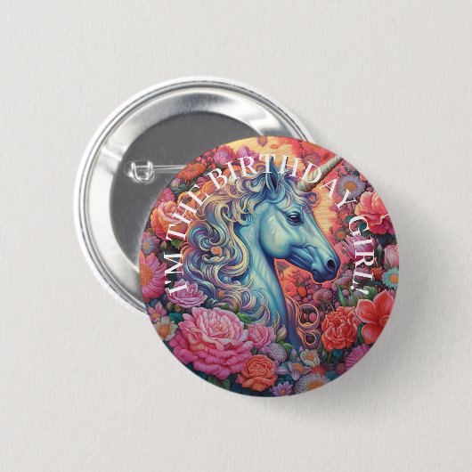 MAGICAL UNICORN GIRL BUTTON (Vorne & Hinten)