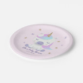 Magical Unicorn Girls Babydusche Pappteller (Schrägansicht)