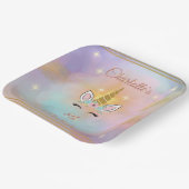 Magical Unicorn Girl's Birthday Pappteller (Gewinkelt)