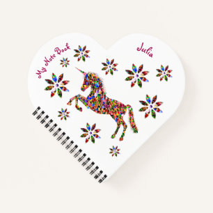 Magical Unicorn Glitzer Girly glaubt personalisier Notizblock