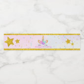 Magical Unicorn Glitzer Stardust Birthday Wasserflaschenetikett (Einzelnes Label)