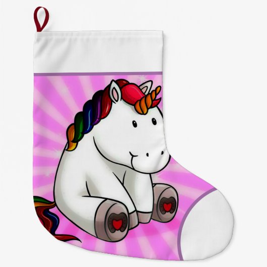 Magical Unicorn Grosses Weihnachtsfest Strumpf Großer Weihnachtsstrumpf (Vorderseite)