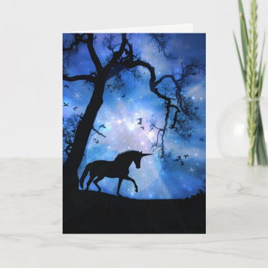 Magical Unicorn Happy Birthday Card Karte (Vorderseite)