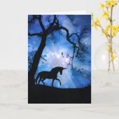 Magical Unicorn Happy Birthday Card Karte (Gelbe Blume)