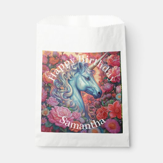 Magical Unicorn Happy Birthday Geschenktütchen (Vorderseite)