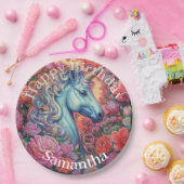 Magical Unicorn Happy Birthday Pappteller (Party)