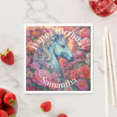 Magical Unicorn Happy Birthday Serviette (Beispiel)