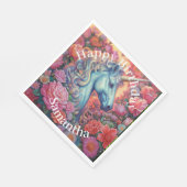 Magical Unicorn Happy Birthday Serviette (Ecke)