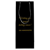 Magical Unicorn Holiday Geschenktüte Für Weinflaschen (Rückseite)