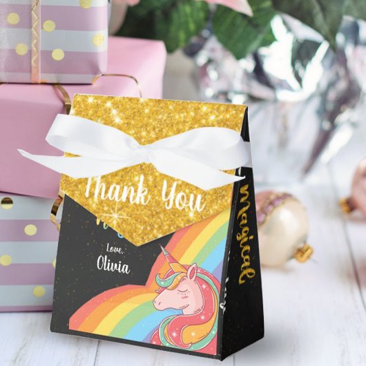 Magical Unicorn Imitate Glitzer Birthday Gefallen Geschenkschachtel