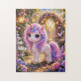 Magical Unicorn in an Enchanted Garden Jigsaw Puzz Puzzle