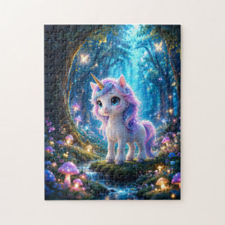 Magical Unicorn in the Enchanted Forest Jigsaw Puz Puzzle