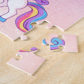 Magical Unicorn Kawaii Name Jigsaw Puzzle (Seite)