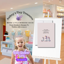 Magical Unicorn Kinderdusche Danke Karte