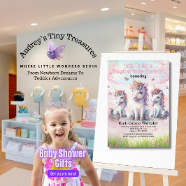 Magical Unicorn Kinderdusche Einladung