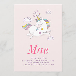 MAGICAL UNICORN KINDERGEBURTSTAG EINLADUNG