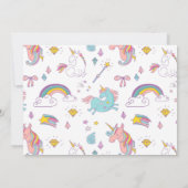 MAGICAL UNICORN KINDERGEBURTSTAG INVITATION EINLADUNG (Rückseite)