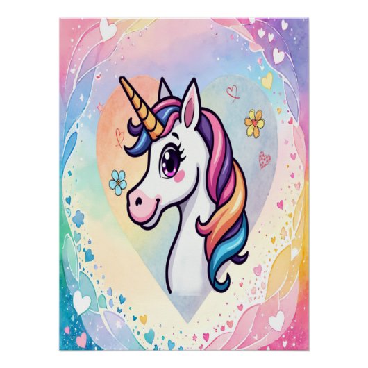 Magical Unicorn Kinderzimmer Poster (Vorderseite)