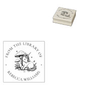 Magical Unicorn Library Book Briefmarke Gummistempel (Stempel)