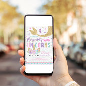 Magical Unicorn Mermaid Birthday Einladung