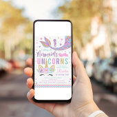 Magical Unicorn Mermaid Birthday Einladung