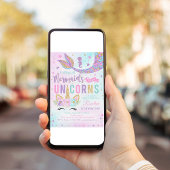 Magical Unicorn Mermaid Birthday Einladung