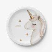Magical Unicorn Neutral Birthday Party Pappteller (Vorderseite)