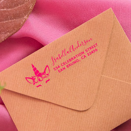 Magical Unicorn Niedliches Skript benutzerdefinier Permastempel