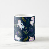 Magical Unicorn Night Forest Seamless Pattern Kaffeetasse (Mittel)