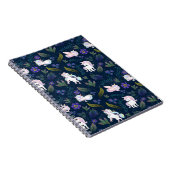 Magical Unicorn Night Forest Seamless Pattern Notizblock (Rechte Seite)