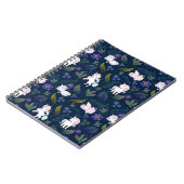 Magical Unicorn Night Forest Seamless Pattern Notizblock (Linke Seite)