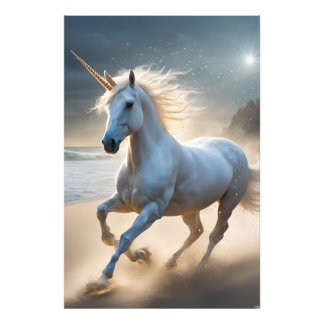Magical Unicorn on the Seashore Fotodruck