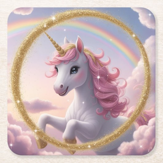 Magical Unicorn Paper Untersetzer (Vorderseite)