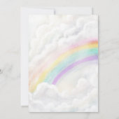 Magical Unicorn Party Rainbow Girl Pastel Geburtst Einladung (Rückseite)