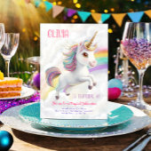 Magical Unicorn Party Rainbow Girl Pastel Geburtst Einladung