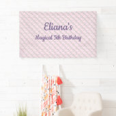 Magical Unicorn Pastel Rainbow Birthday Party Banner (Insitu)