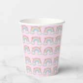 Magical Unicorn Pastel Rainbow Party Pappbecher (Rückseite)