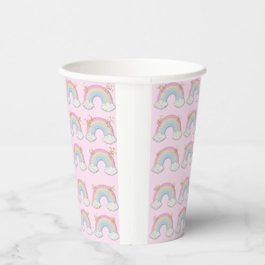 Magical Unicorn Pastel Rainbow Party Pappbecher (Rechts)