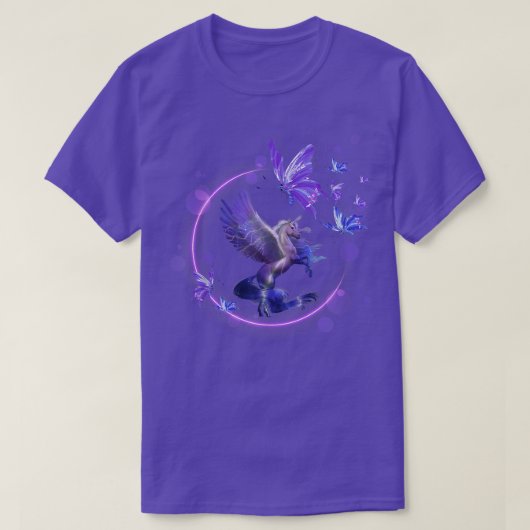 Magical Unicorn Pegasus Lila T-Shirt (Design vorne)