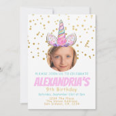 Magical Unicorn Personalisiert Fun Birthday Party Einladung (Vorderseite)