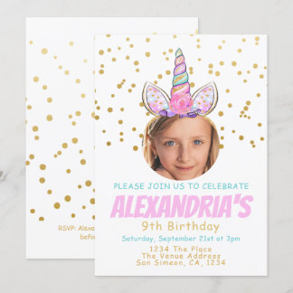 Magical Unicorn Personalisiert Fun Birthday Party Einladung