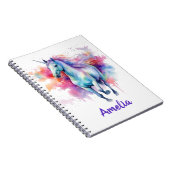 Magical Unicorn Personalisiert Kid Sketchbook Scho Notizblock (Rechte Seite)