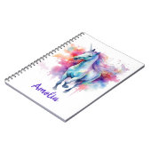 Magical Unicorn Personalisiert Kid Sketchbook Scho Notizblock (Linke Seite)