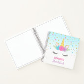Magical Unicorn Personalisiert Kids Sketchbook Notizblock (Innenseite)