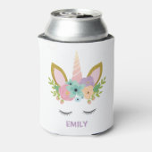 Magical Unicorn Personalisierter Name Glitzer mädc Dosenkühler (Kanne Rückseite)